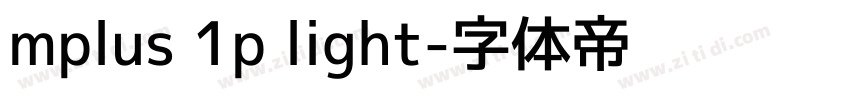 mplus 1p light字体转换